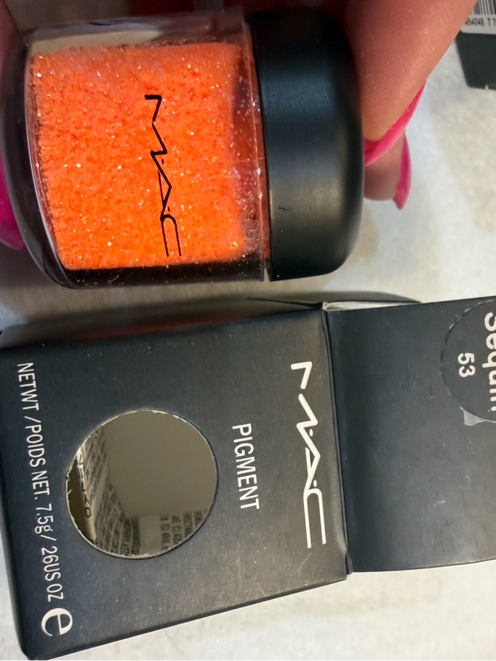 MAC Vibrant Orange Glitter Pigment Sequin 53 New